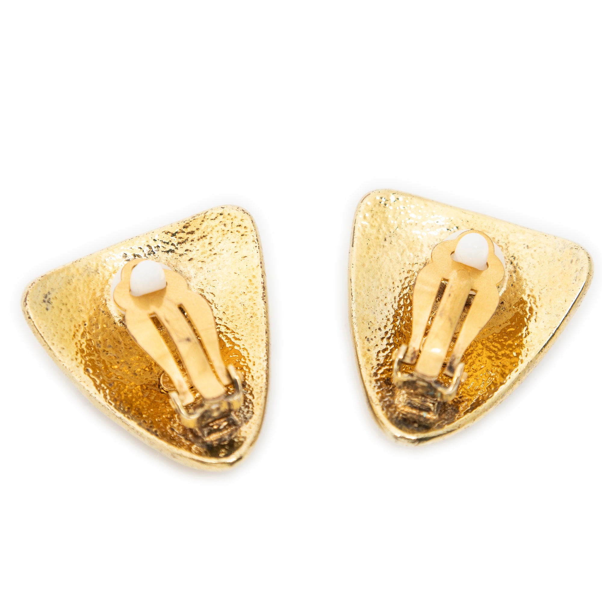 Earrings CC Triangle  Clip On Earrings Gold Gold Plated