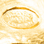 Pendientes de clip con forma de flor CC, chapados en oro