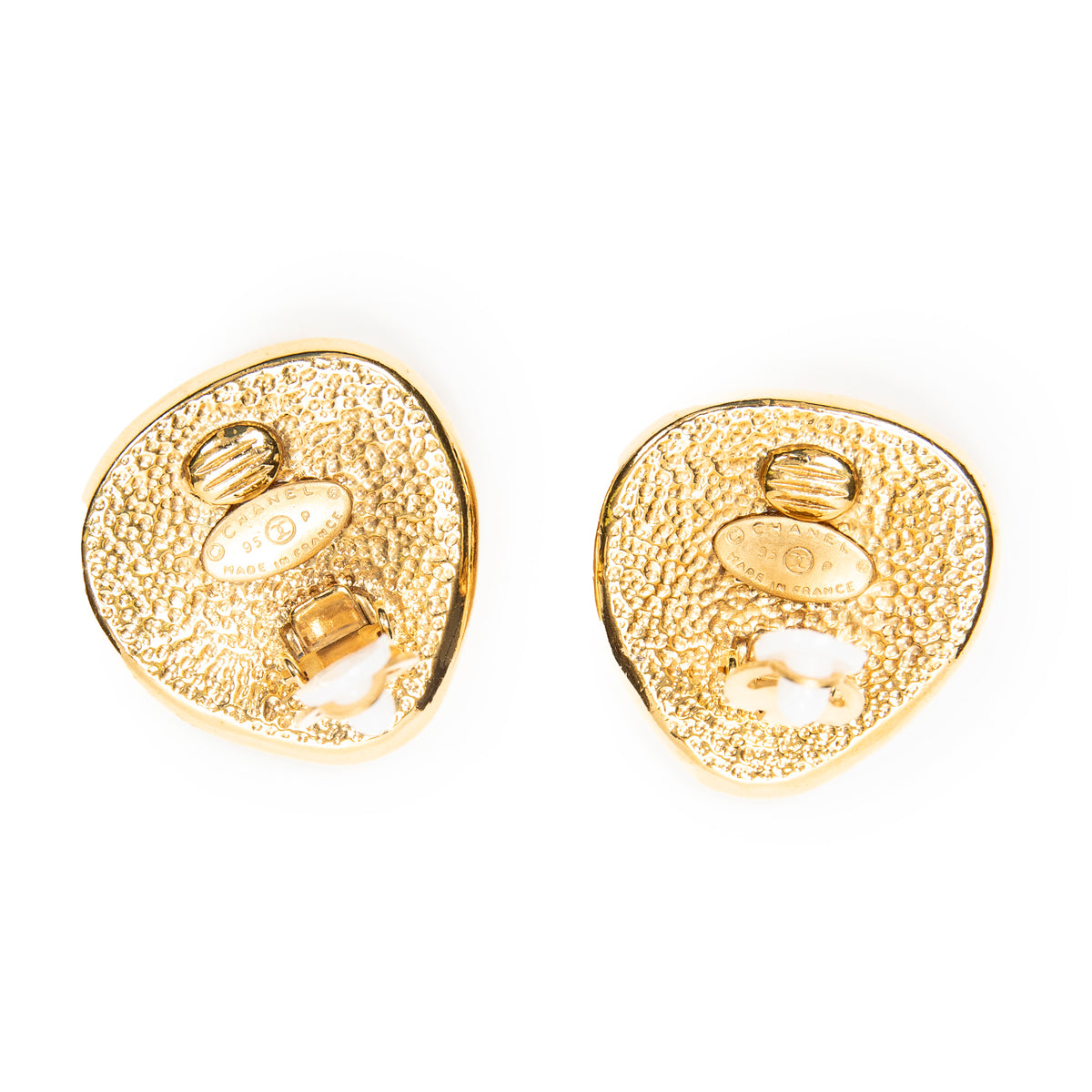 Earrings CC Triangle Clip On Earrings Gold Gold Plated