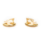 Earrings CC Oval Clip On Earrings Gold Gold Plated