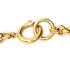 Collar CC Flor Trenzada Bañado en Oro Dorado
