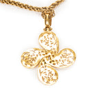 Collier CC Paisley avec pendentif plaqué or doré