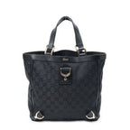 Shoulder Bag Small Abbey D-Ring Tote Black Monogrammed Canvas