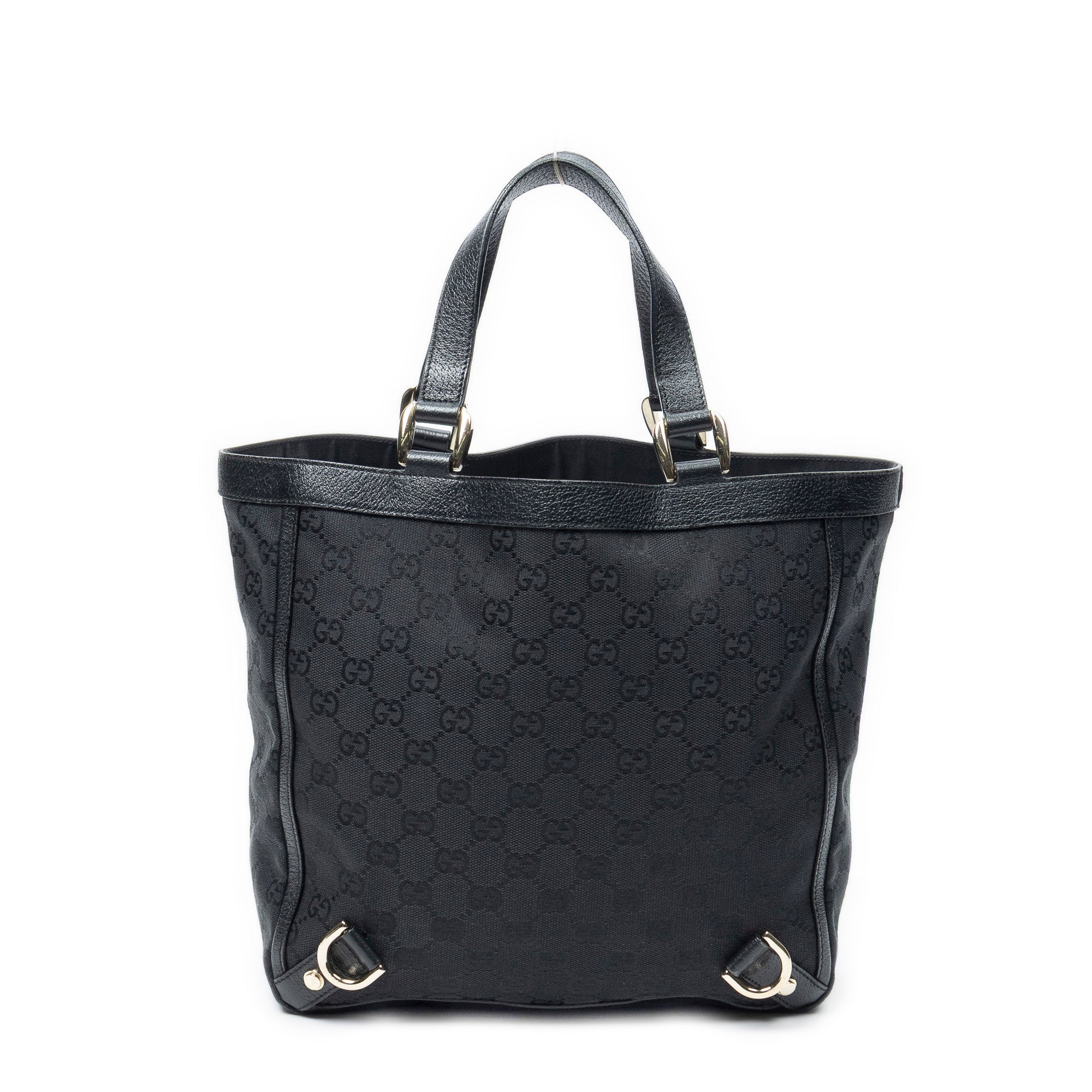 Shoulder Bag Small Abbey D-Ring Tote Black Monogrammed Canvas