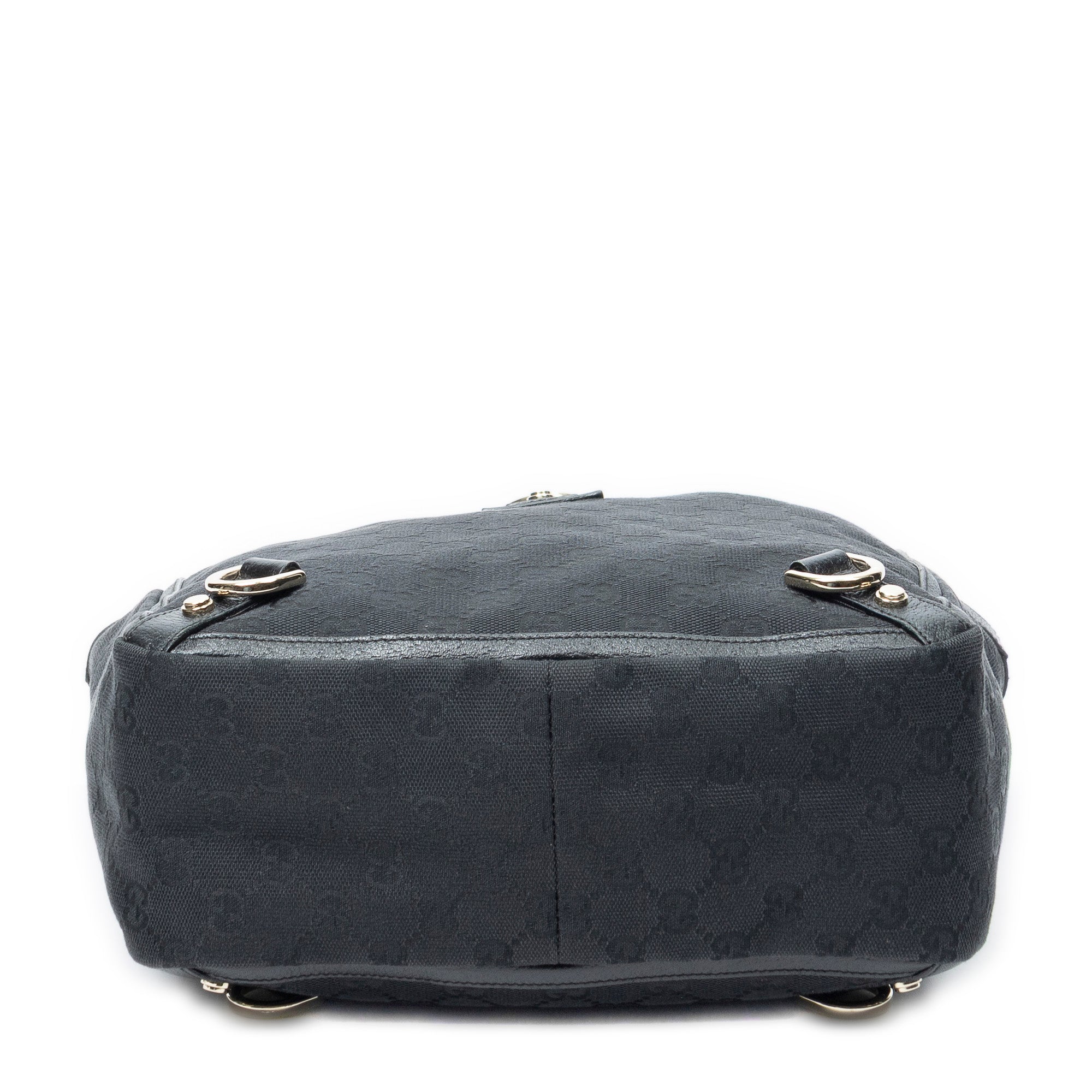 Shoulder Bag Small Abbey D-Ring Tote Black Monogrammed Canvas
