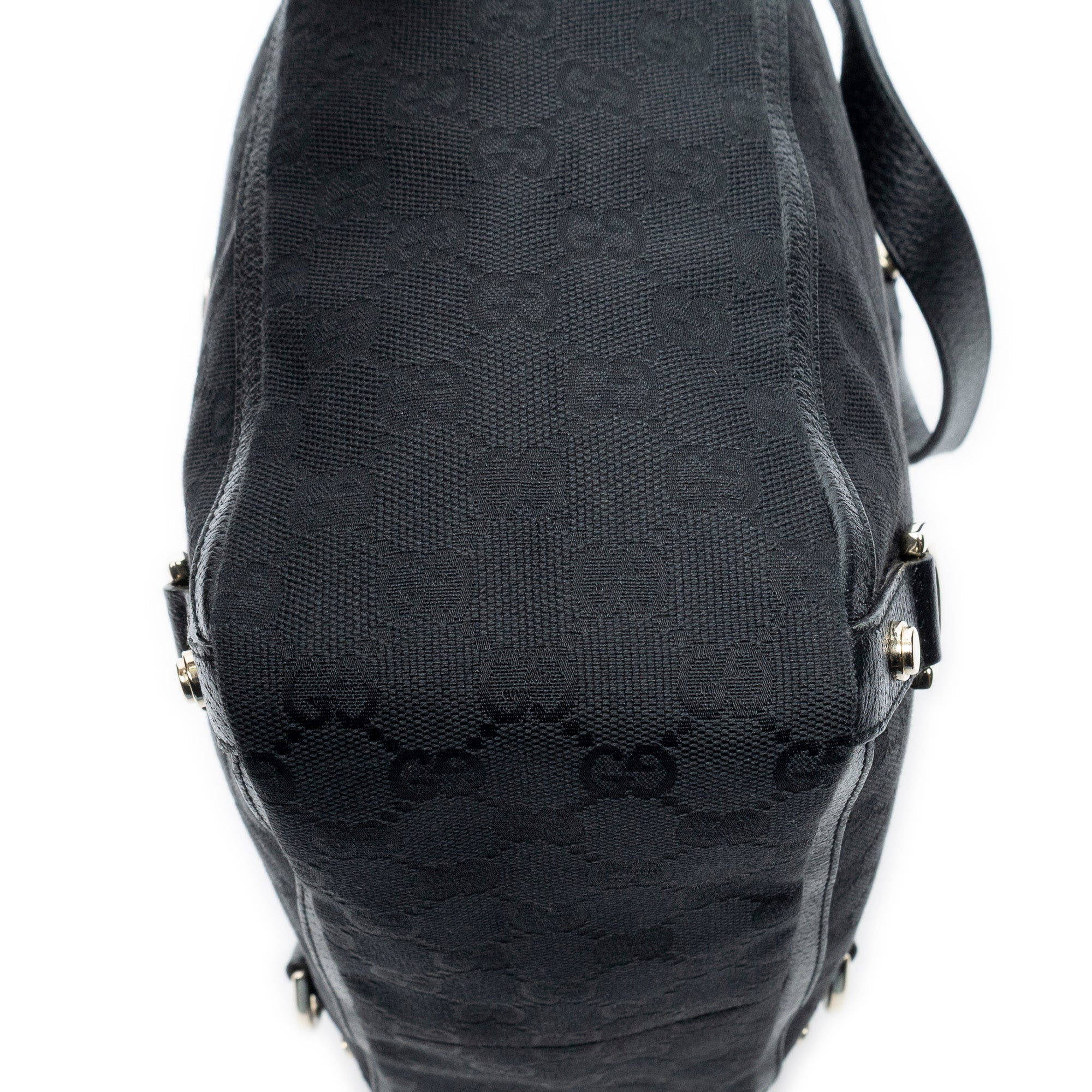 Shoulder Bag Small Abbey D-Ring Tote Black Monogrammed Canvas
