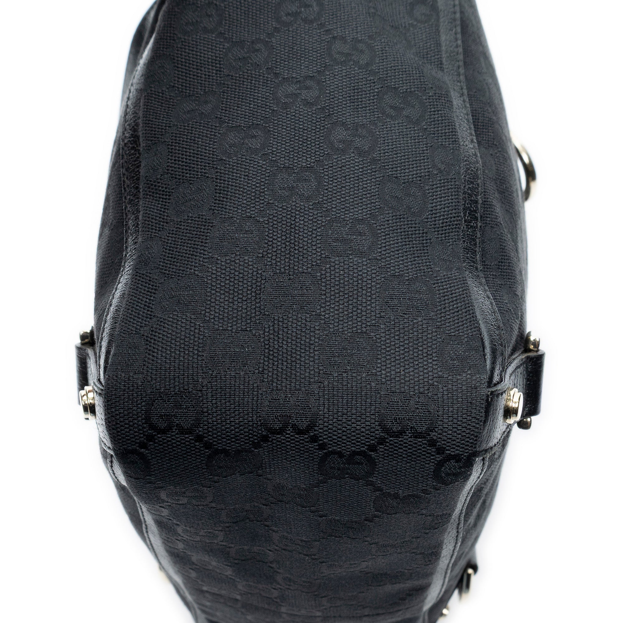 Shoulder Bag Small Abbey D-Ring Tote Black Monogrammed Canvas