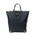 Shoulder Bag Abbey D-Ring Vertical Tote Black Monogrammed Canvas