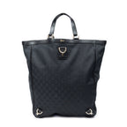 Shoulder Bag Abbey D-Ring Vertical Tote Black Monogrammed Canvas