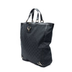 Shoulder Bag Abbey D-Ring Vertical Tote Black Monogrammed Canvas