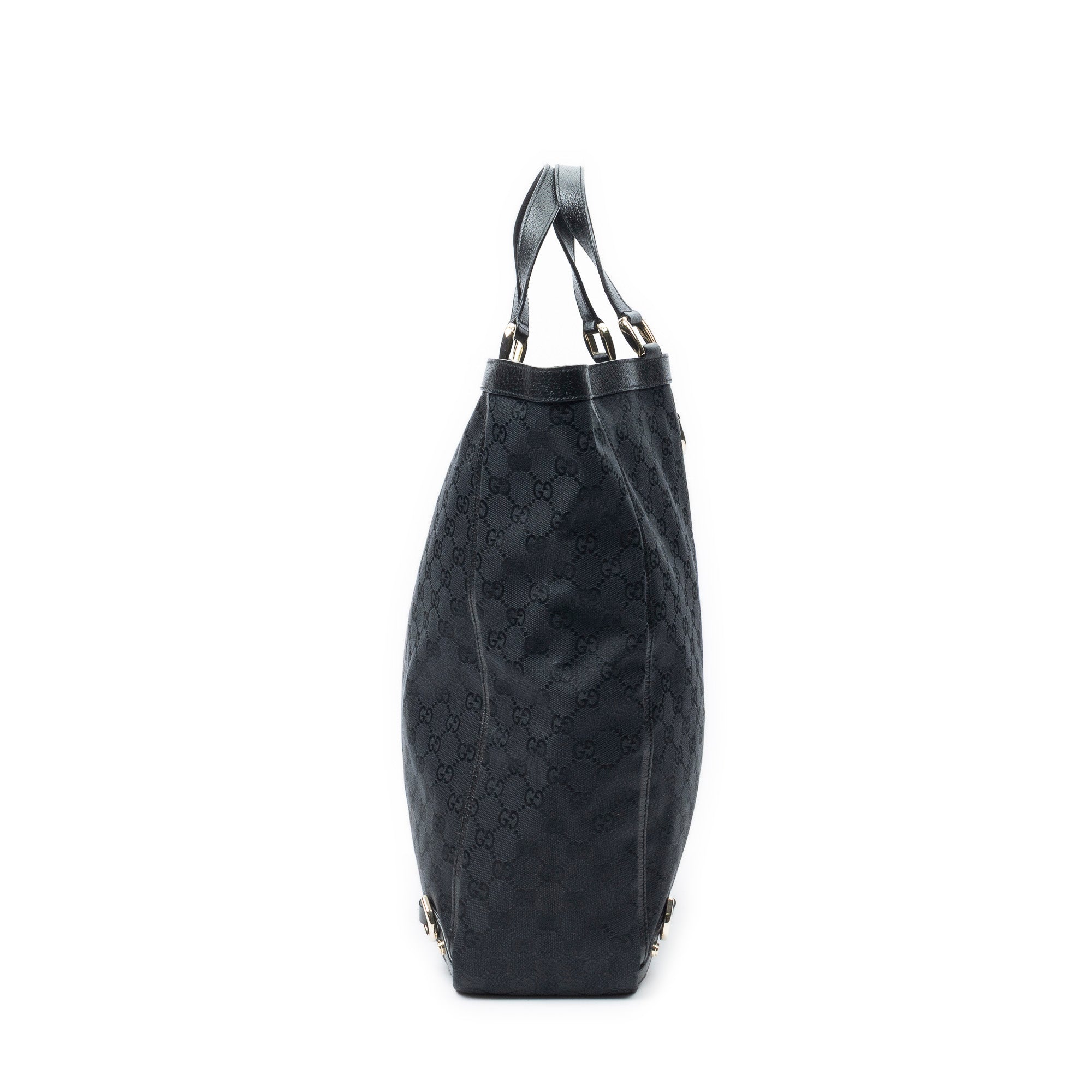 Shoulder Bag Abbey D-Ring Vertical Tote Black Monogrammed Canvas