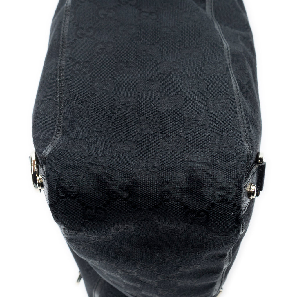 Shoulder Bag Abbey D-Ring Vertical Tote Black Monogrammed Canvas