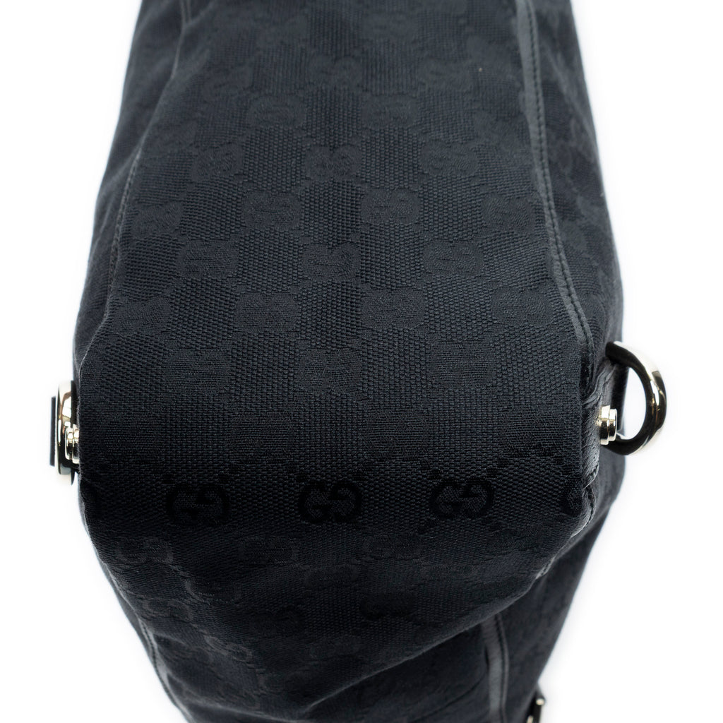 Shoulder Bag Abbey D-Ring Vertical Tote Black Monogrammed Canvas