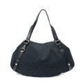 Shoulder Bag Abbey Hobo Diagonal Black Monogrammed Canvas
