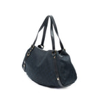 Shoulder Bag Abbey Hobo Diagonal Black Monogrammed Canvas