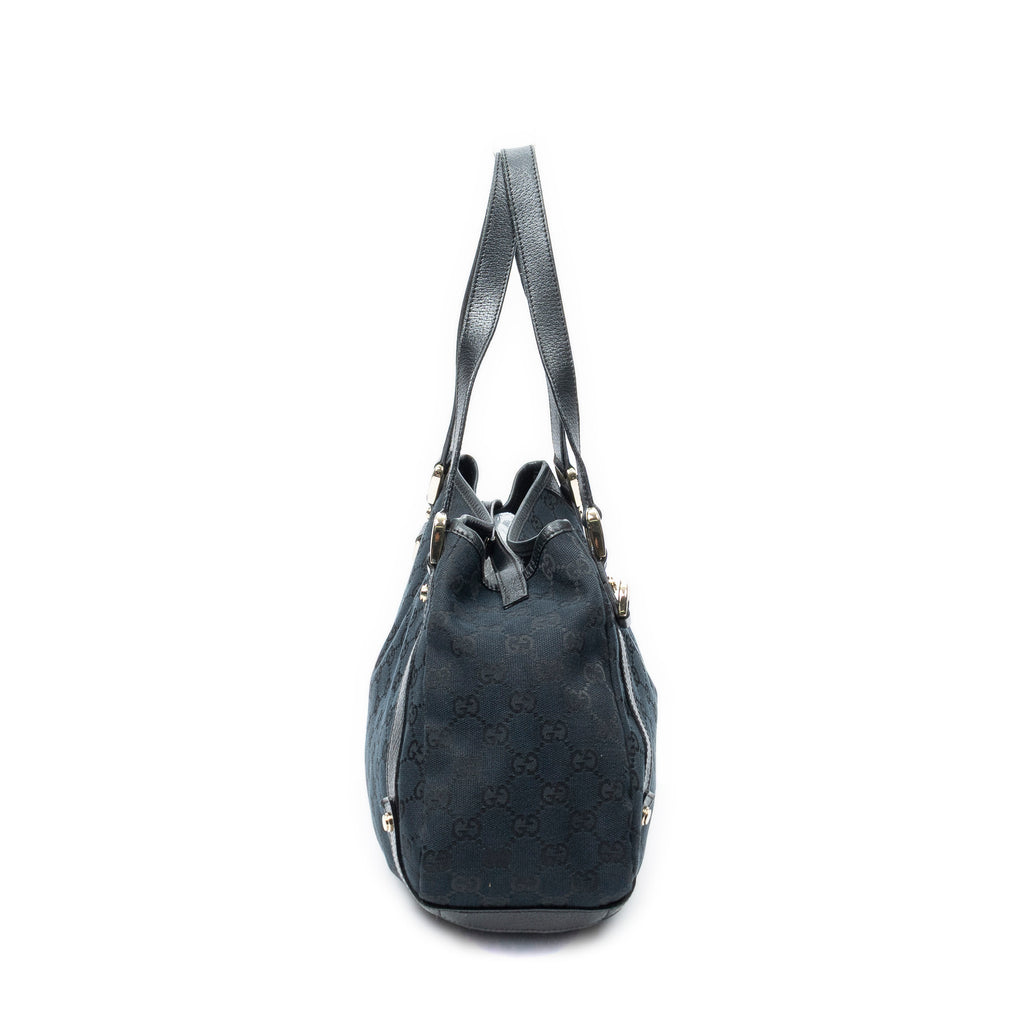 Shoulder Bag Abbey Hobo Diagonal Black Monogrammed Canvas