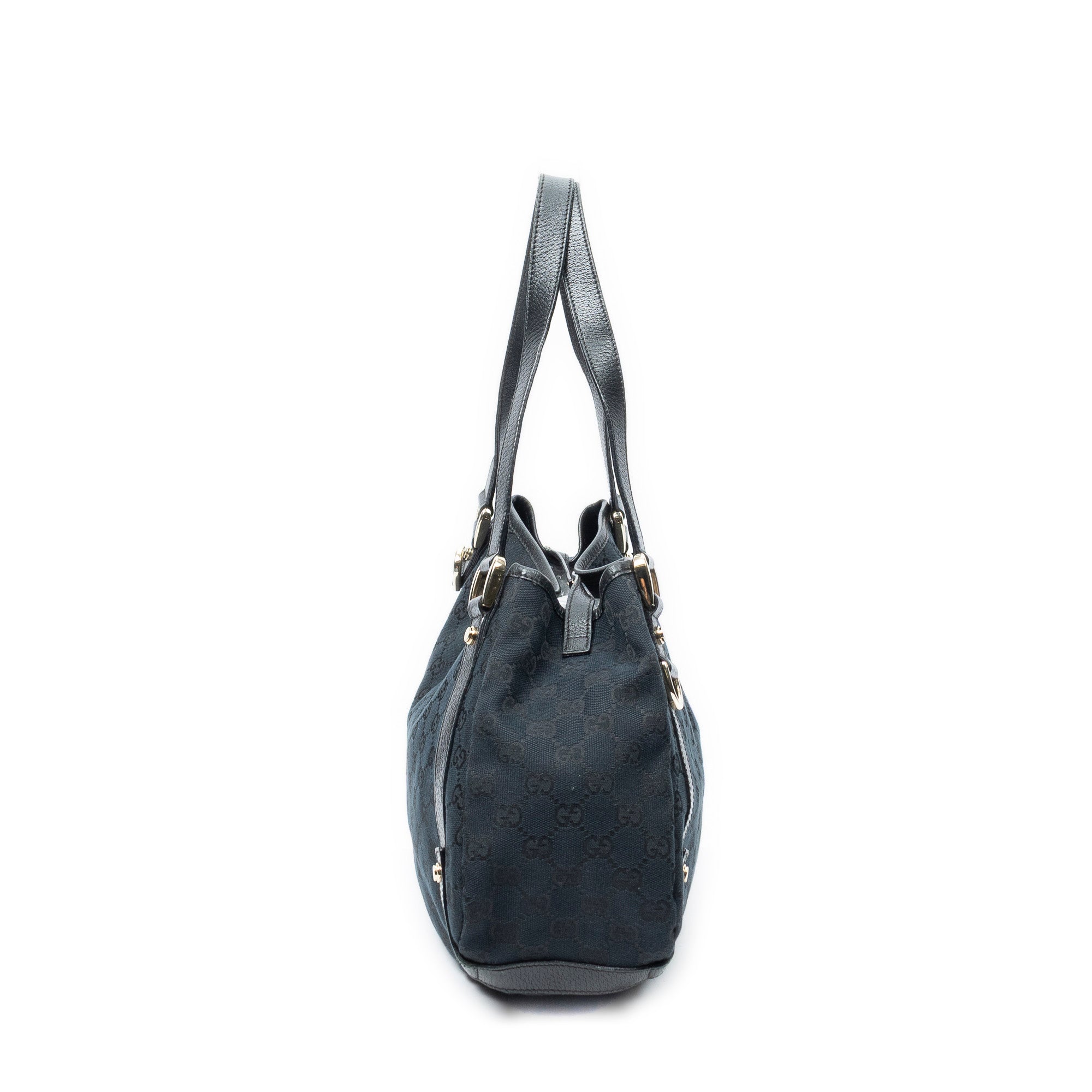 Shoulder Bag Abbey Hobo Diagonal Black Monogrammed Canvas