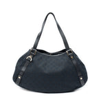 Shoulder Bag Abbey Hobo Diagonal Black Monogrammed Canvas