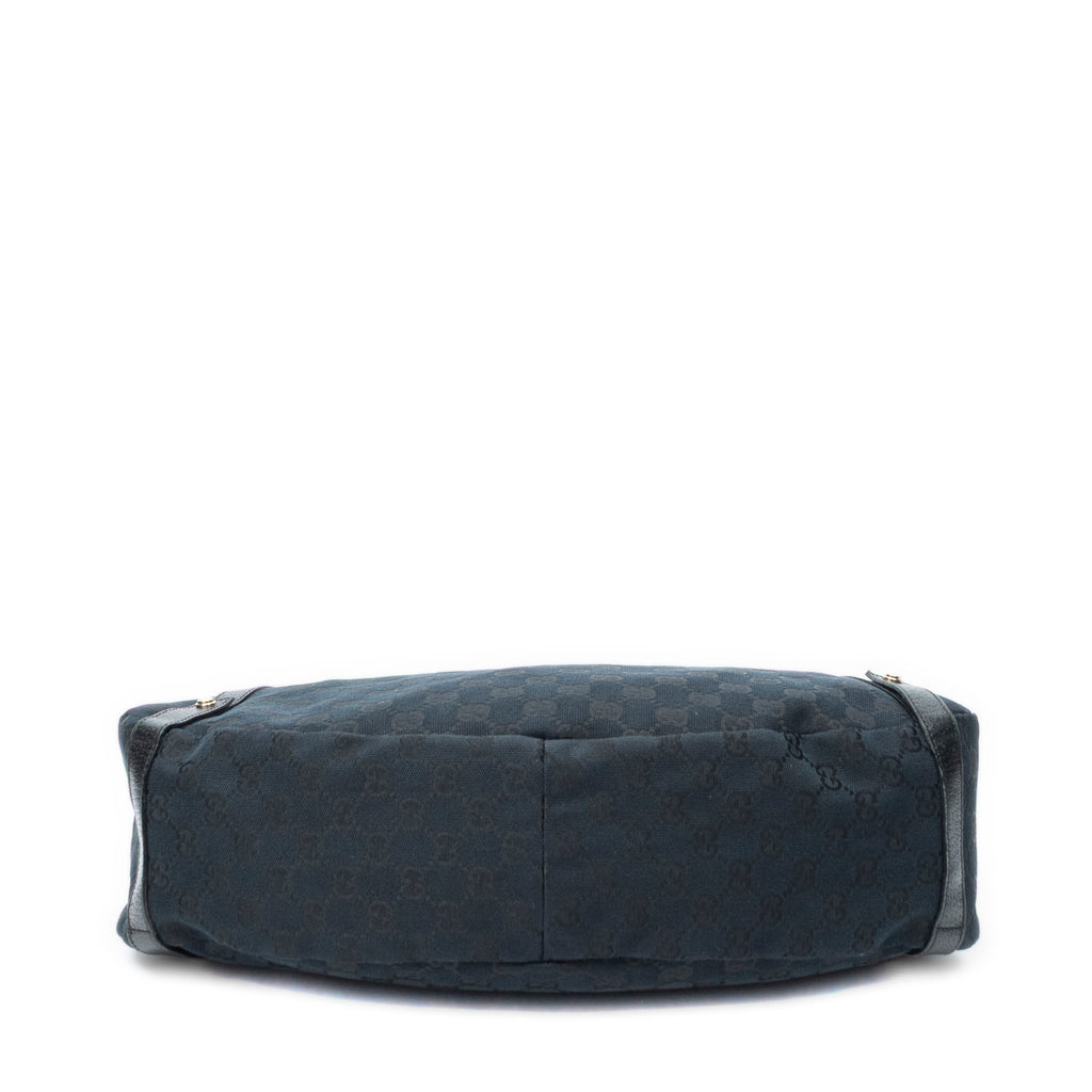 Shoulder Bag Abbey Hobo Diagonal Black Monogrammed Canvas