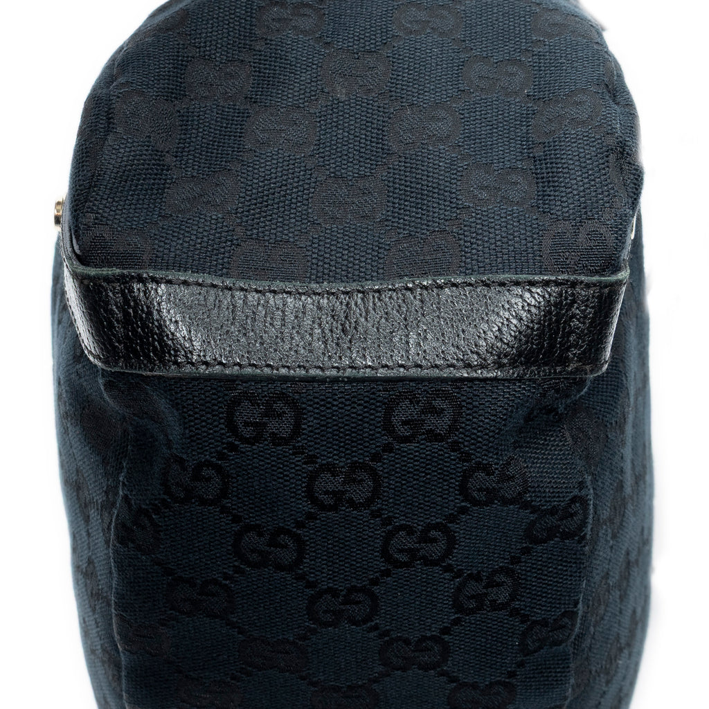 Shoulder Bag Abbey Hobo Diagonal Black Monogrammed Canvas