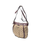 Shoulder Bag D Ring Messenger Beige Monogrammed Canvas