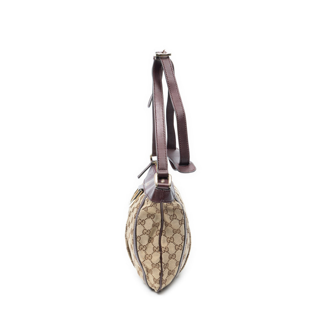 Shoulder Bag D Ring Messenger Beige Monogrammed Canvas