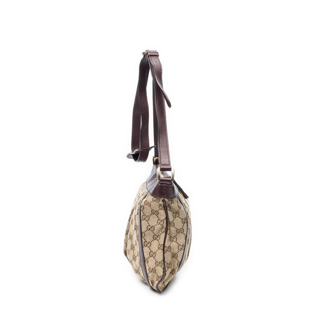 Shoulder Bag D Ring Messenger Beige Monogrammed Canvas