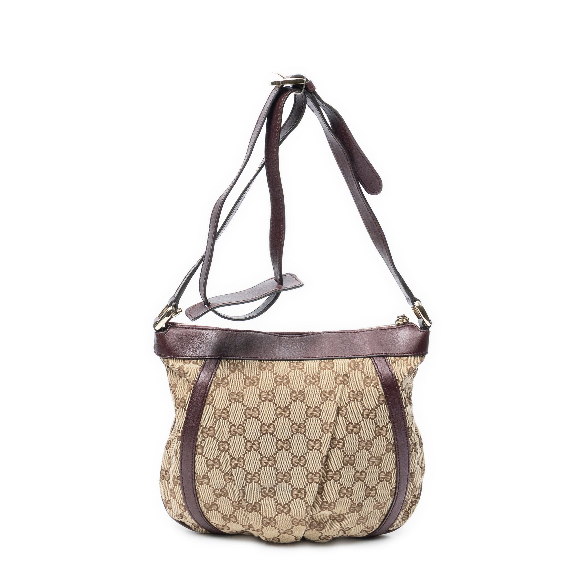 Shoulder Bag D Ring Messenger Beige Monogrammed Canvas
