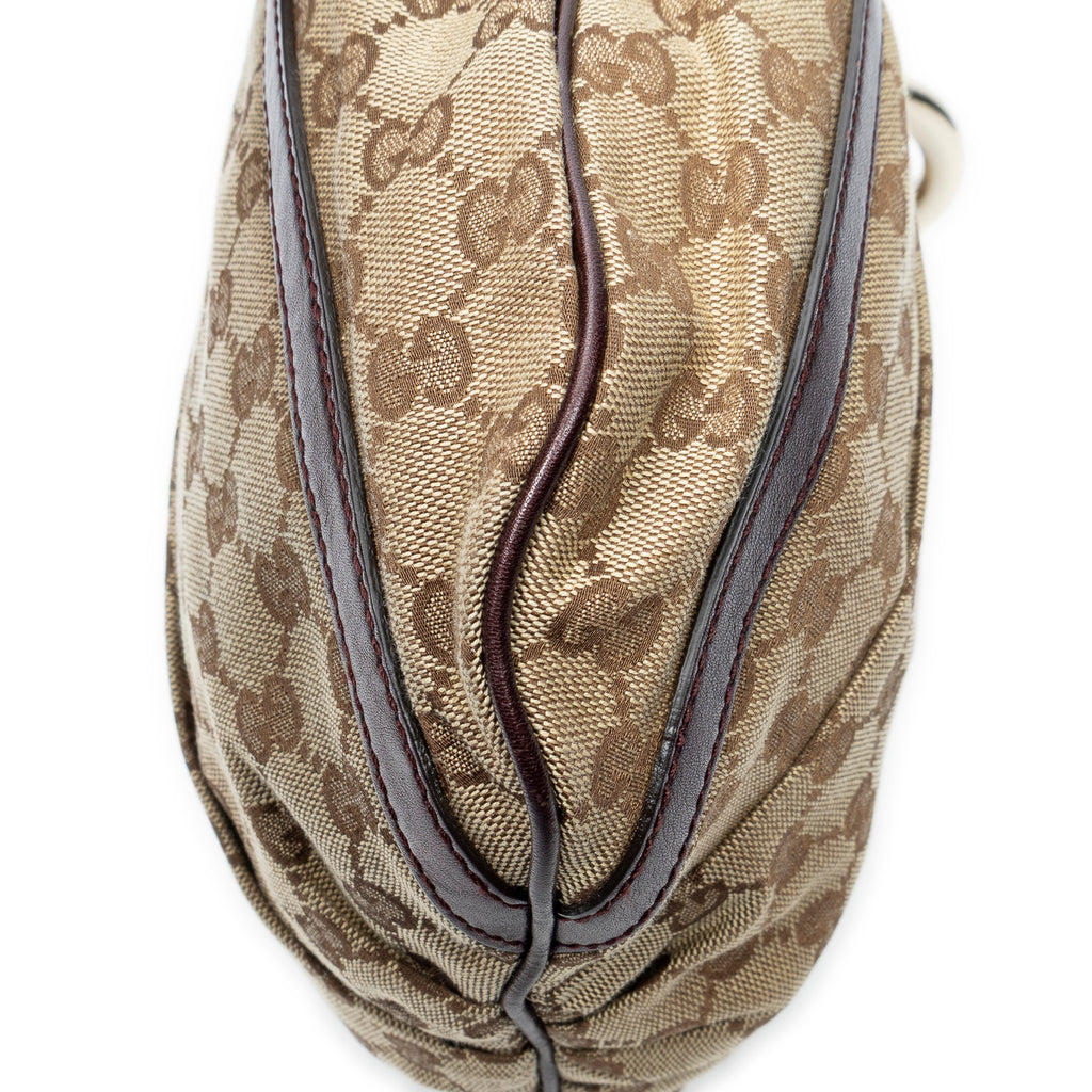 Shoulder Bag D Ring Messenger Beige Monogrammed Canvas