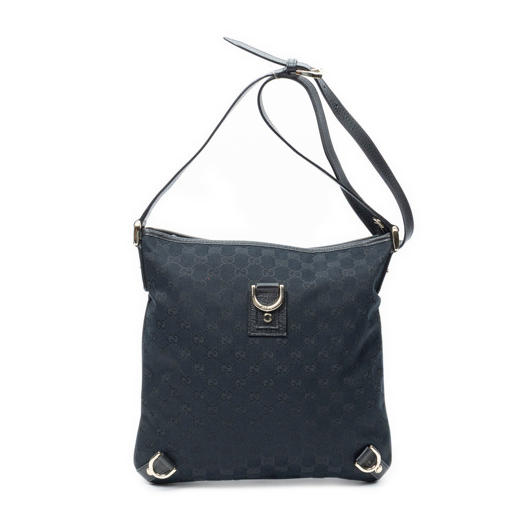 Shoulder Bag Abbey Crossbody Black Monogrammed Canvas