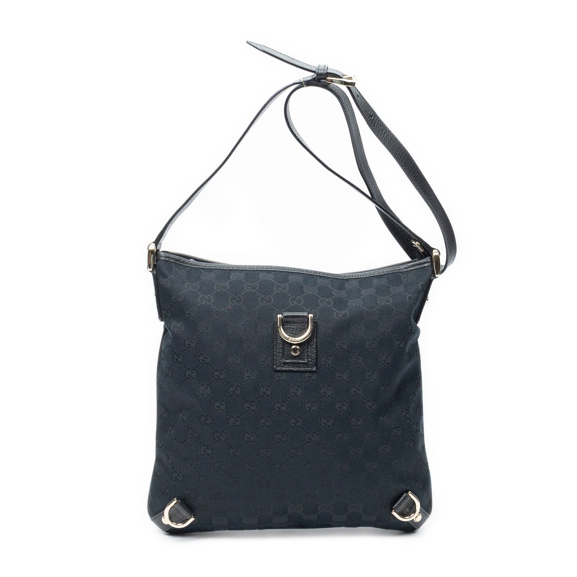 Shoulder Bag Abbey Crossbody Black Monogrammed Canvas