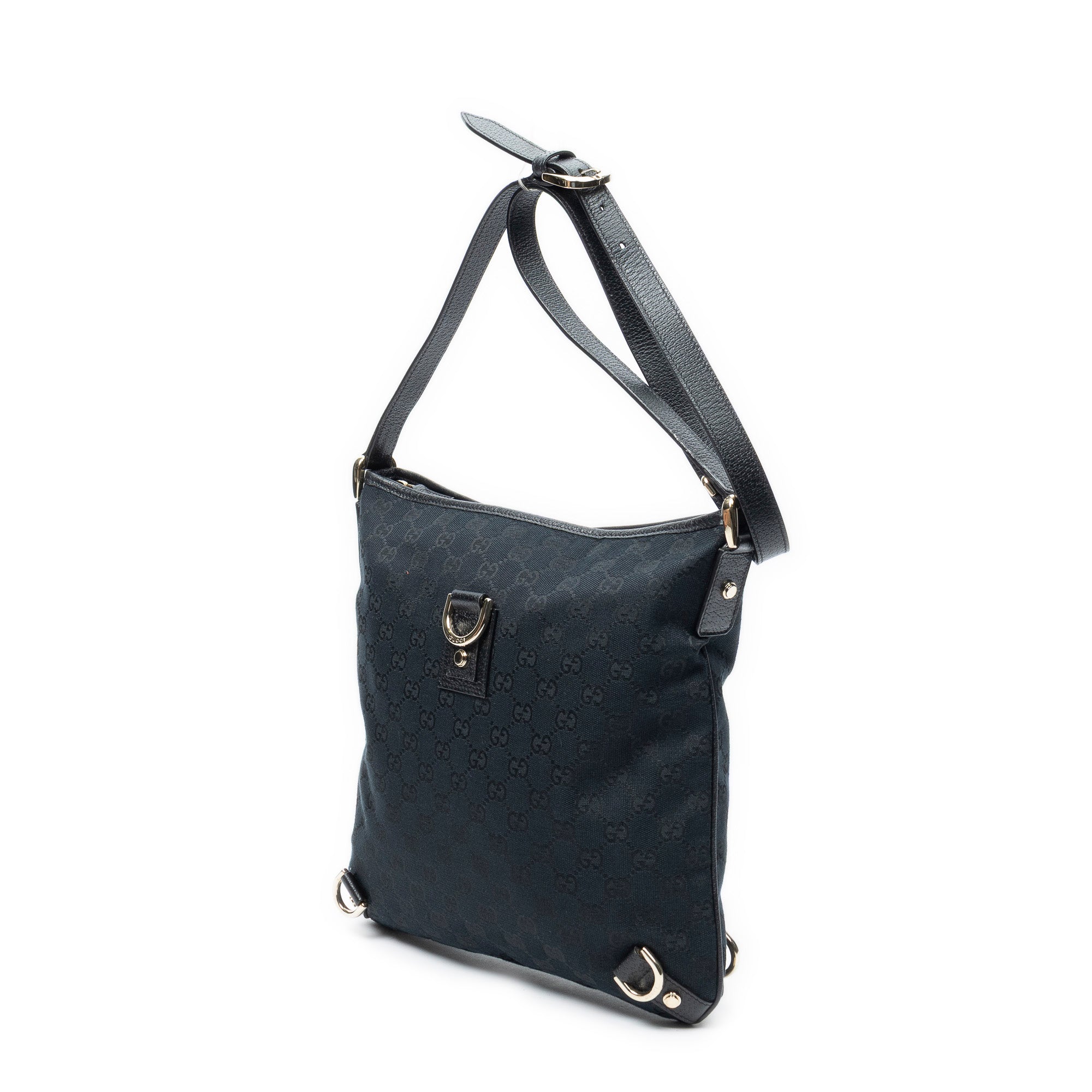 Shoulder Bag Abbey Crossbody Black Monogrammed Canvas