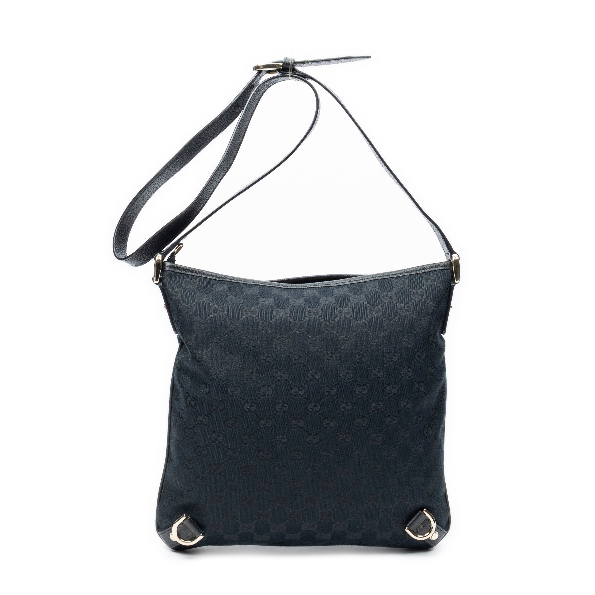 Shoulder Bag Abbey Crossbody Black Monogrammed Canvas