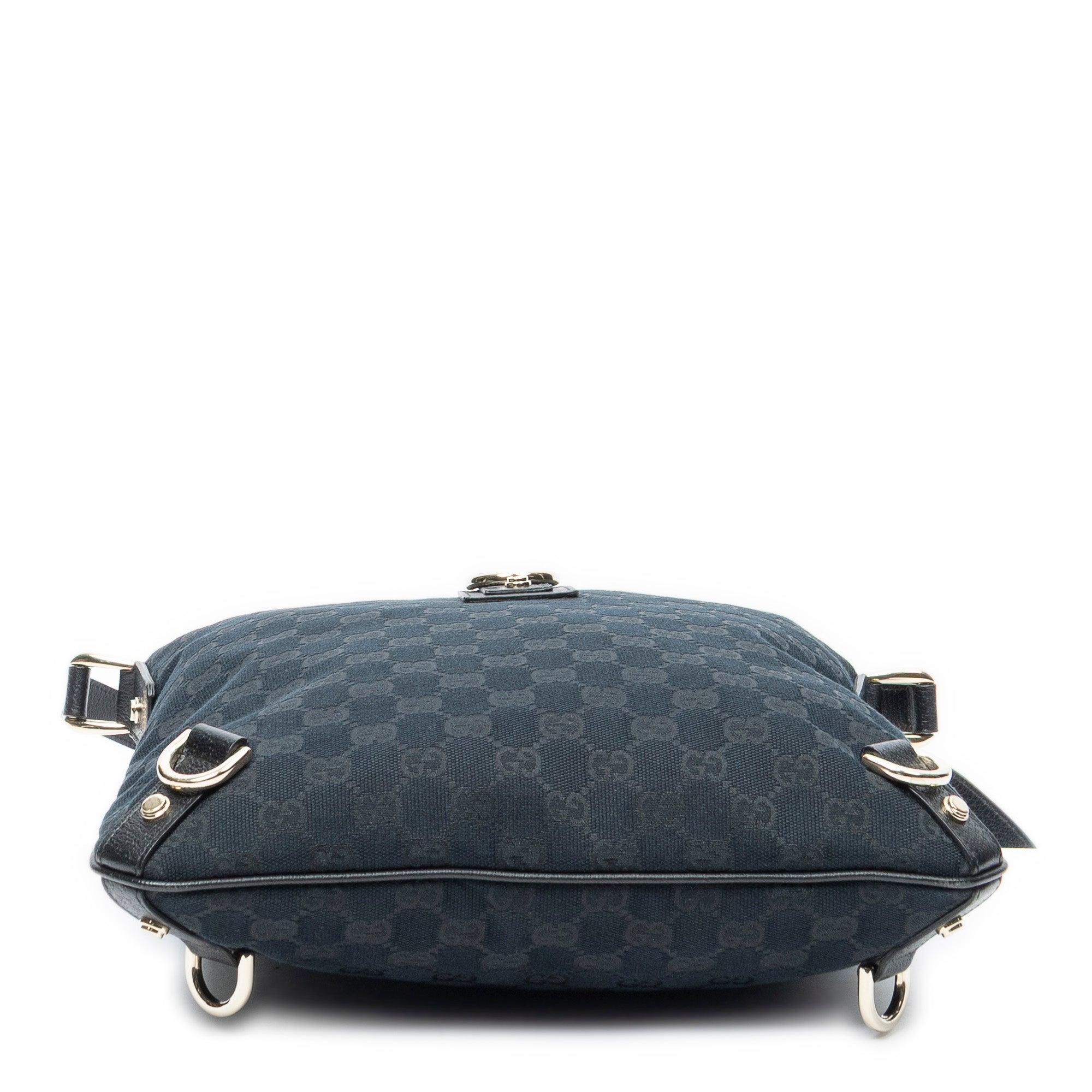 Shoulder Bag Abbey Crossbody Black Monogrammed Canvas