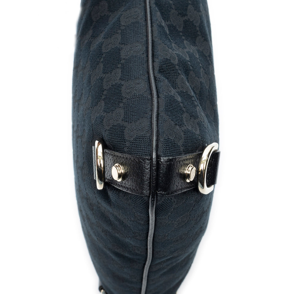 Shoulder Bag Abbey Crossbody Black Monogrammed Canvas