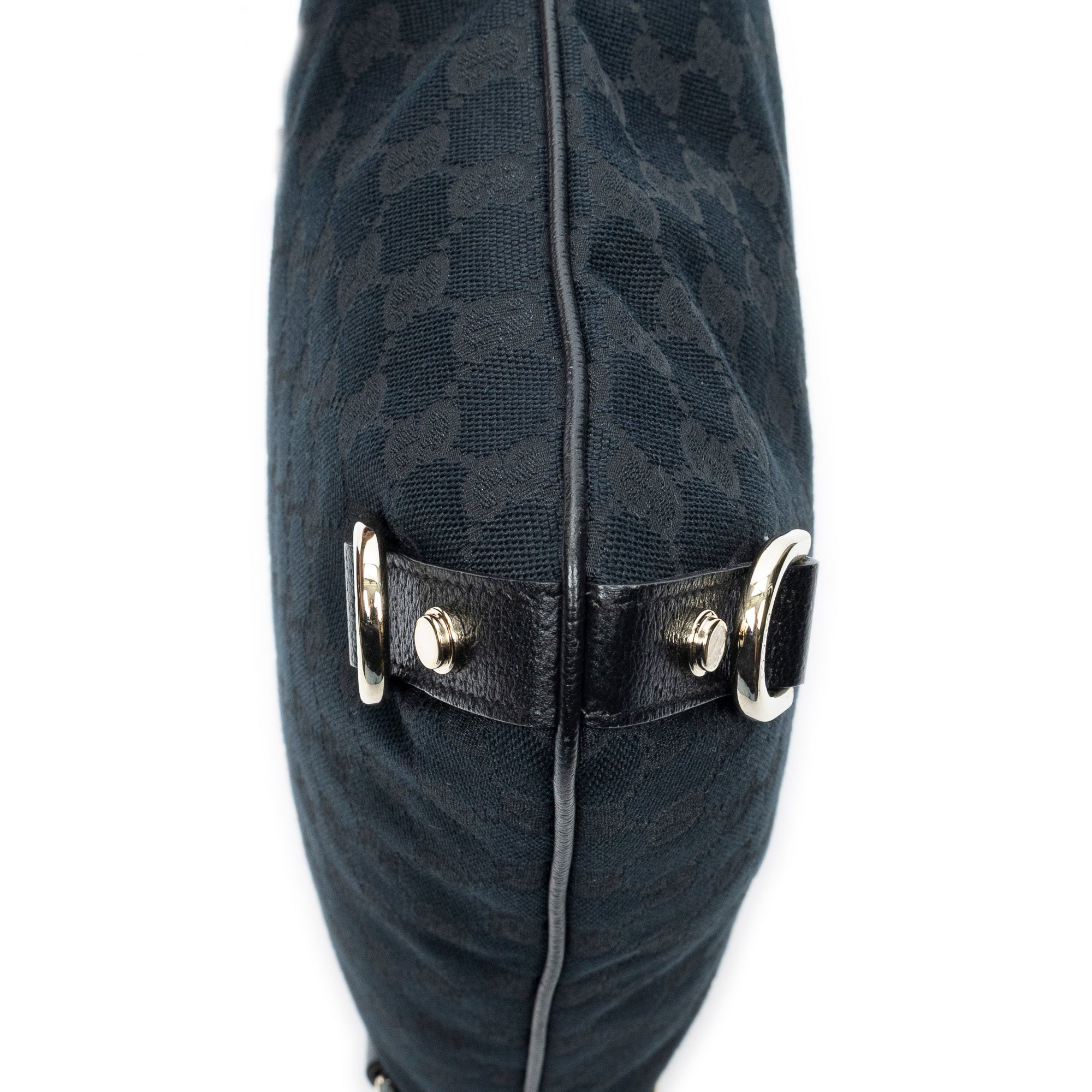 Shoulder Bag Abbey Crossbody Black Monogrammed Canvas