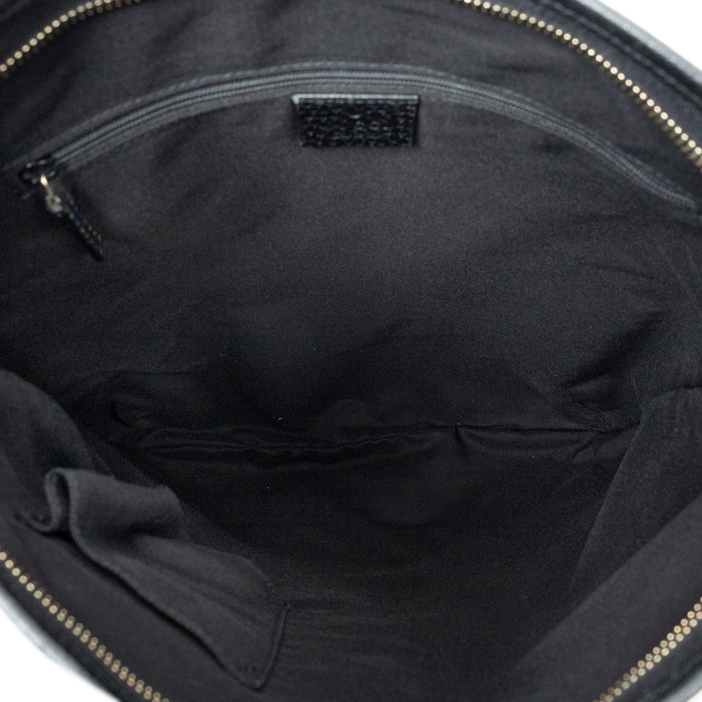 Shoulder Bag Abbey Crossbody Black Monogrammed Canvas