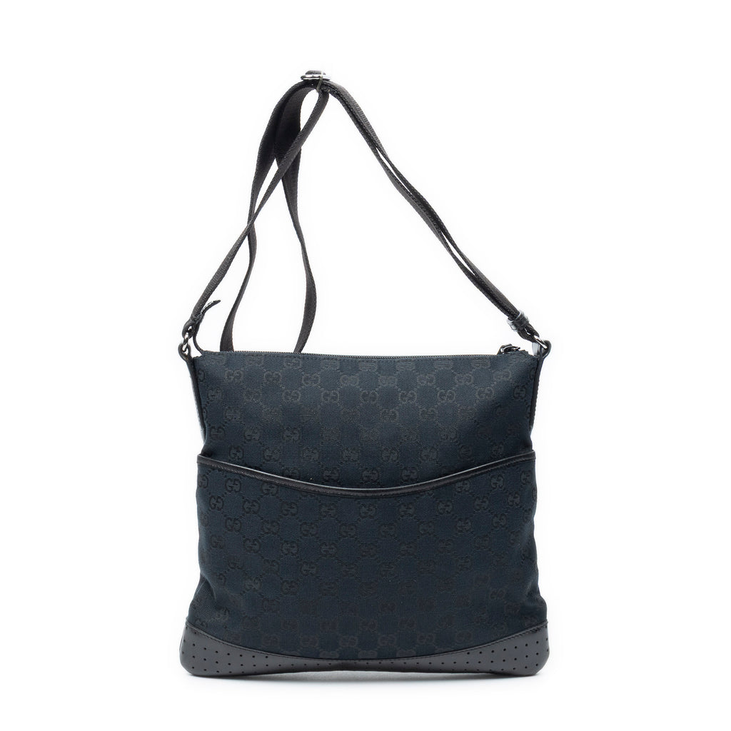Shoulder Bag Medium Messenger Black Monogrammed Canvas