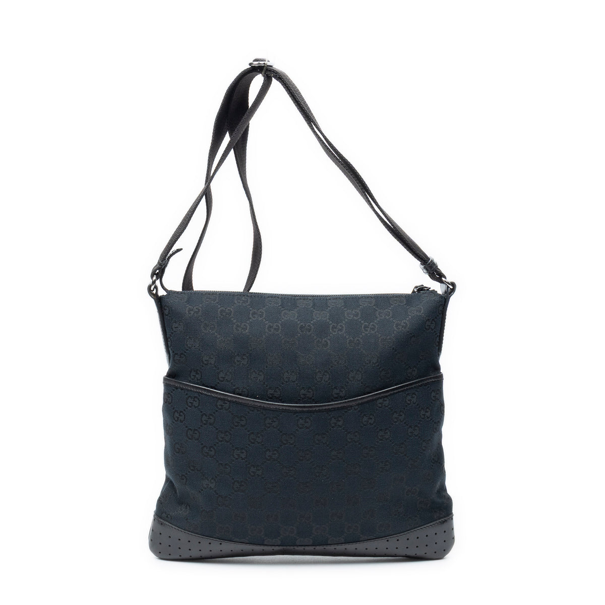 Shoulder Bag Medium Messenger Black Monogrammed Canvas