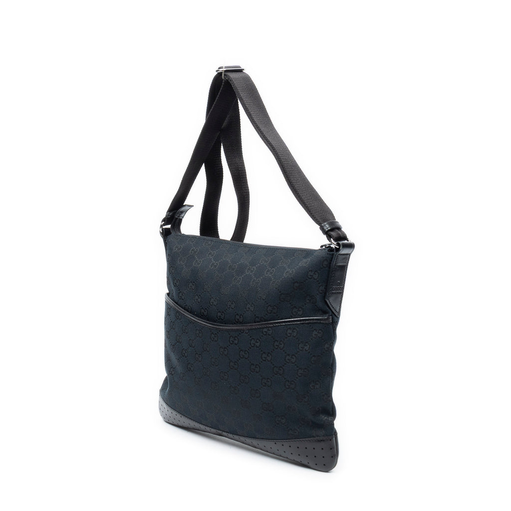 Shoulder Bag Medium Messenger Black Monogrammed Canvas