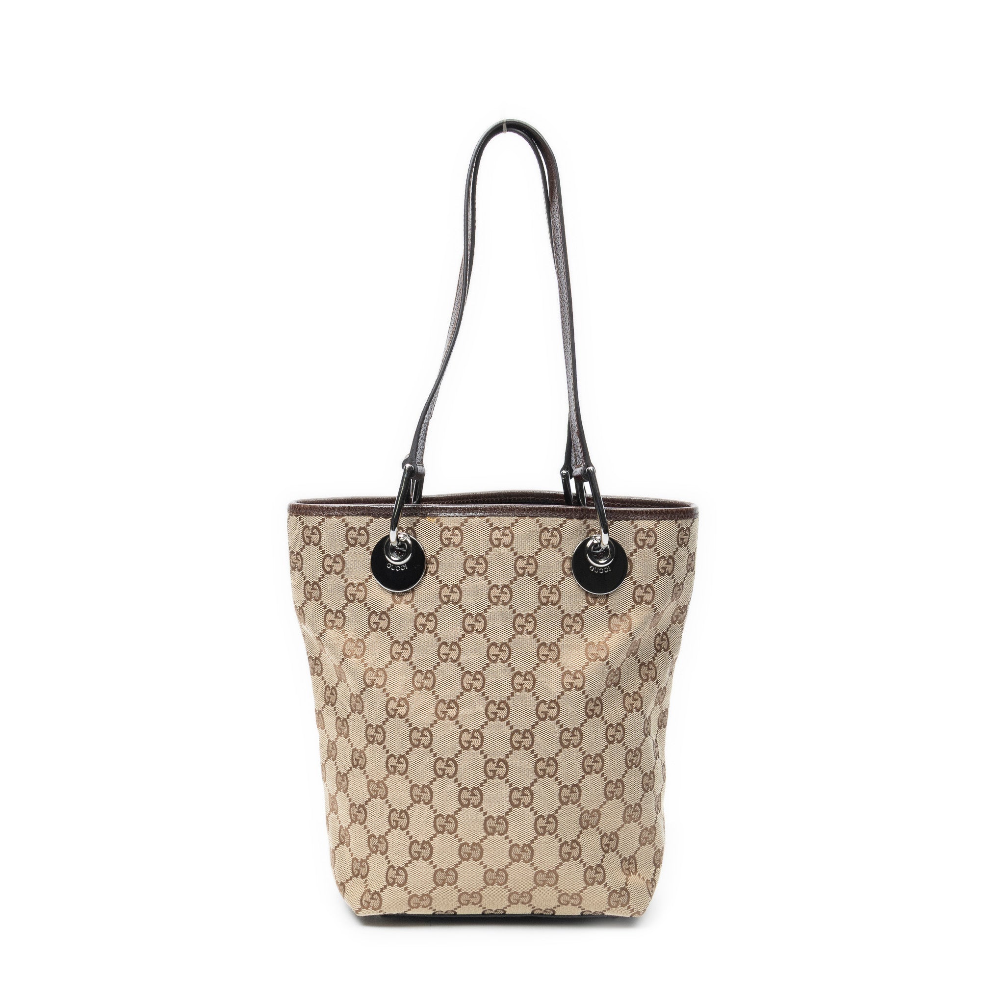 Bolso de hombro pequeño Eclipse Shopping Lona Monogram color beige