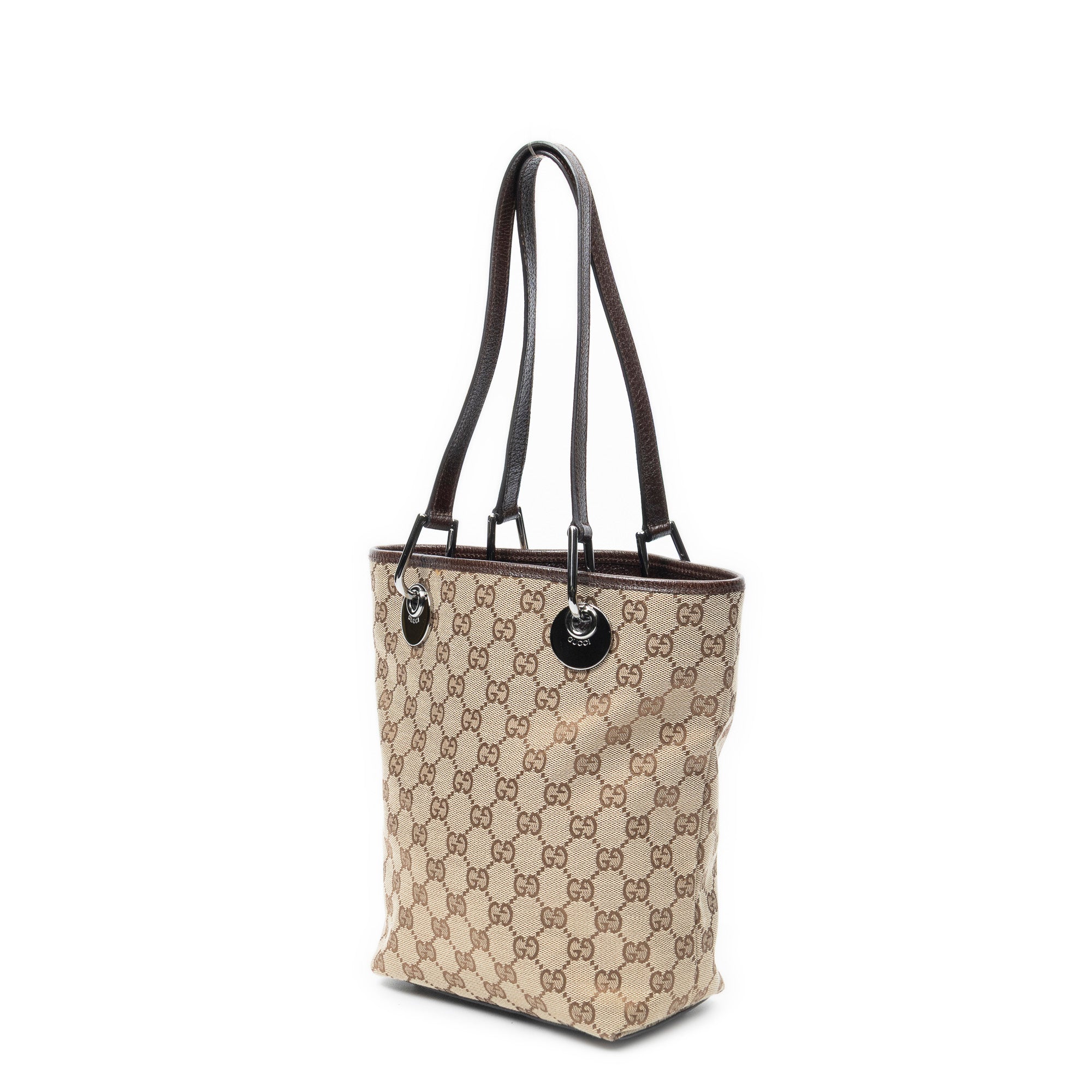 Bolso de hombro pequeño Eclipse Shopping Lona Monogram color beige