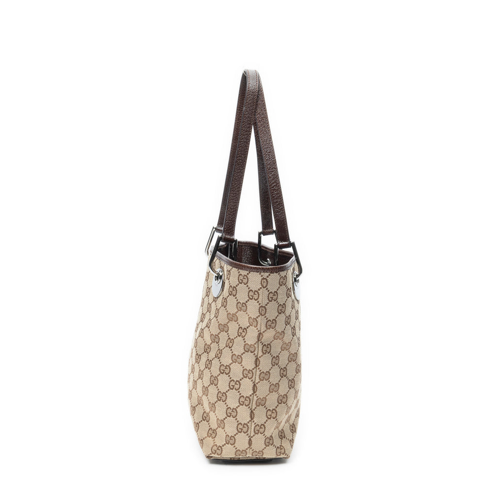 Bolso de hombro pequeño Eclipse Shopping Lona Monogram color beige