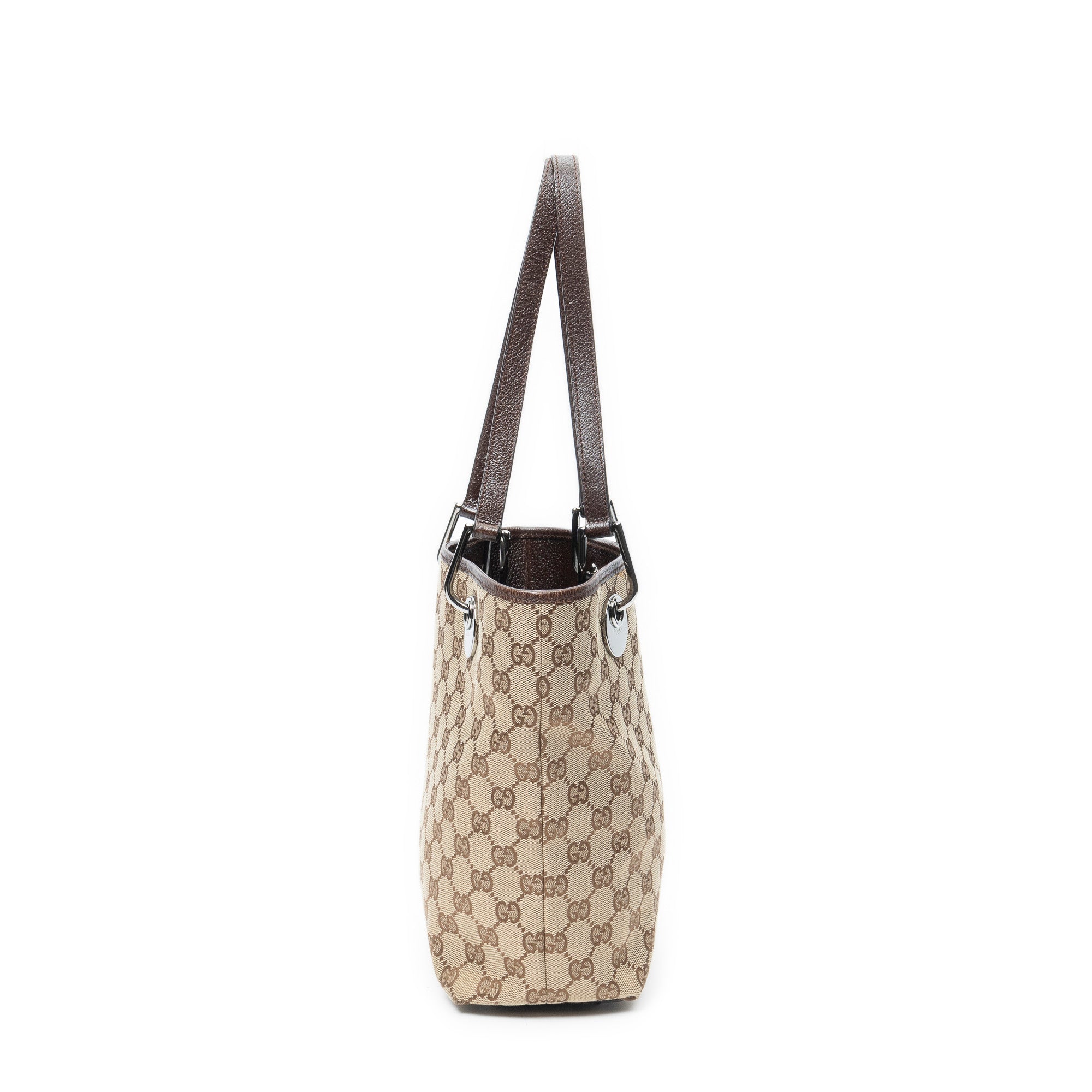Bolso de hombro pequeño Eclipse Shopping Lona Monogram color beige