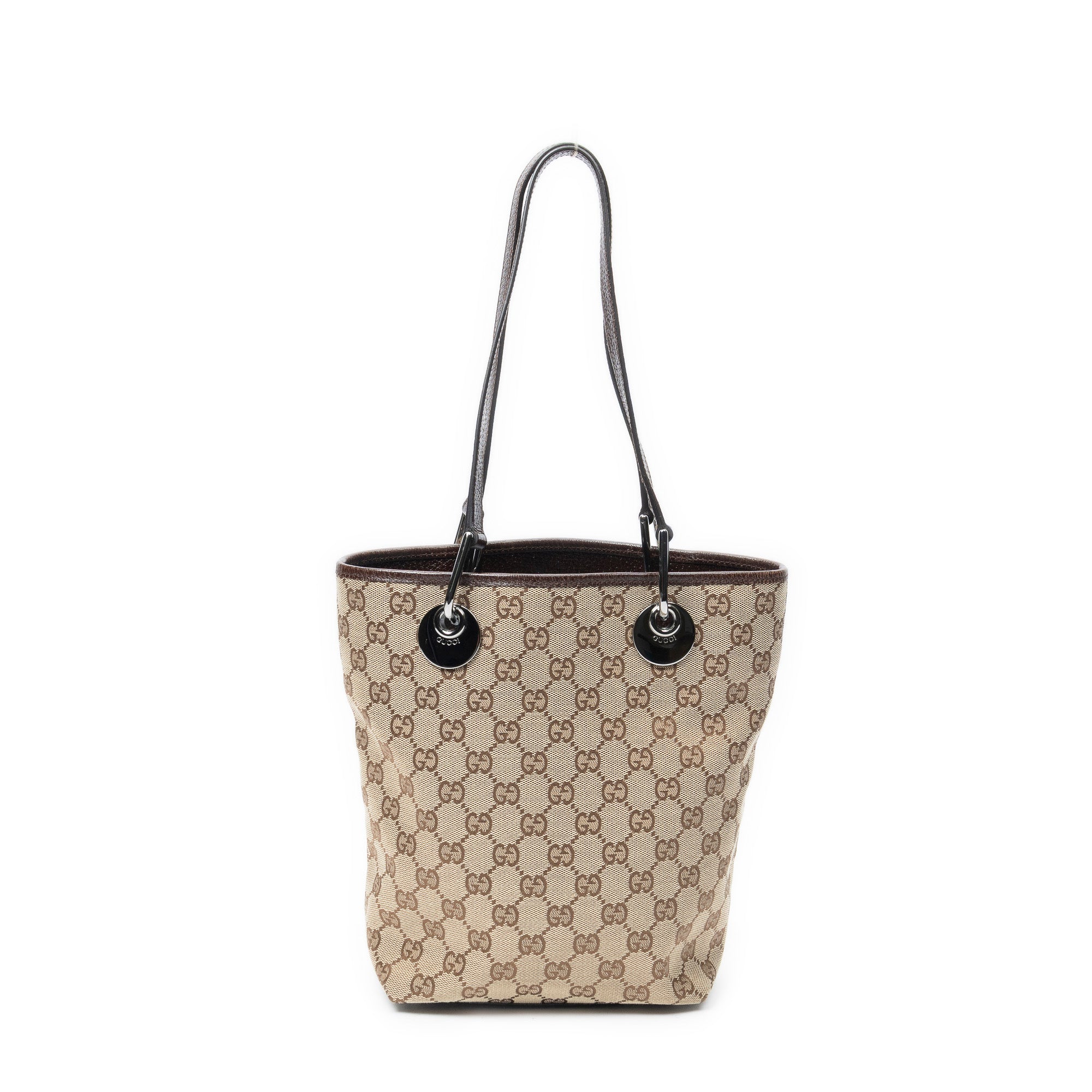 Bolso de hombro pequeño Eclipse Shopping Lona Monogram color beige