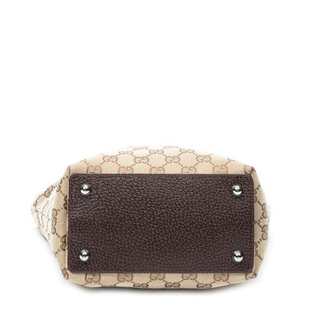 Bolso de hombro pequeño Eclipse Shopping Lona Monogram color beige