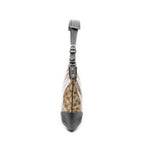 Shoulder Bag Small Hobo Beige Crystal Coated Canvas