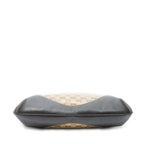 Shoulder Bag Small Hobo Beige Crystal Coated Canvas