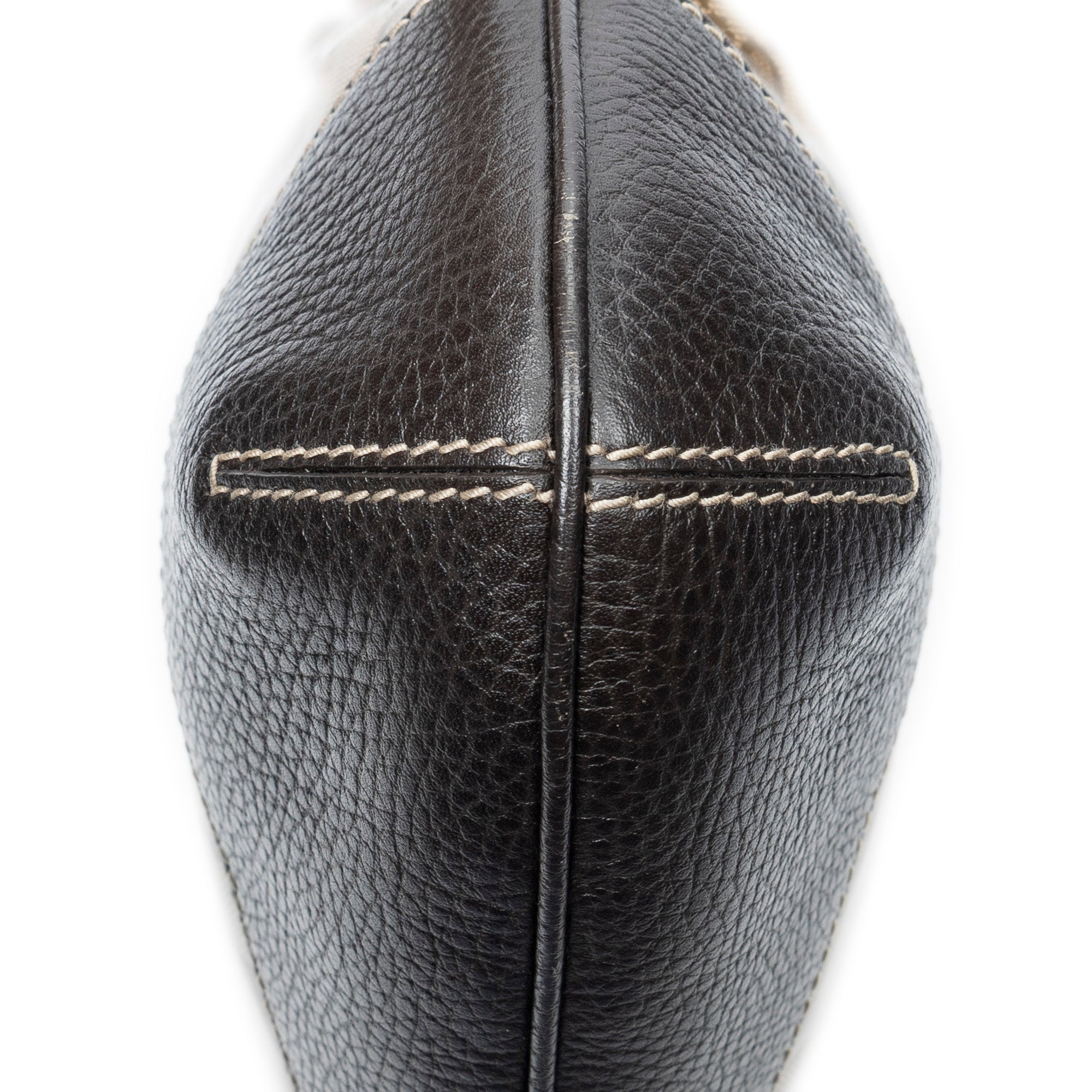 Shoulder Bag Small Hobo Beige Crystal Coated Canvas