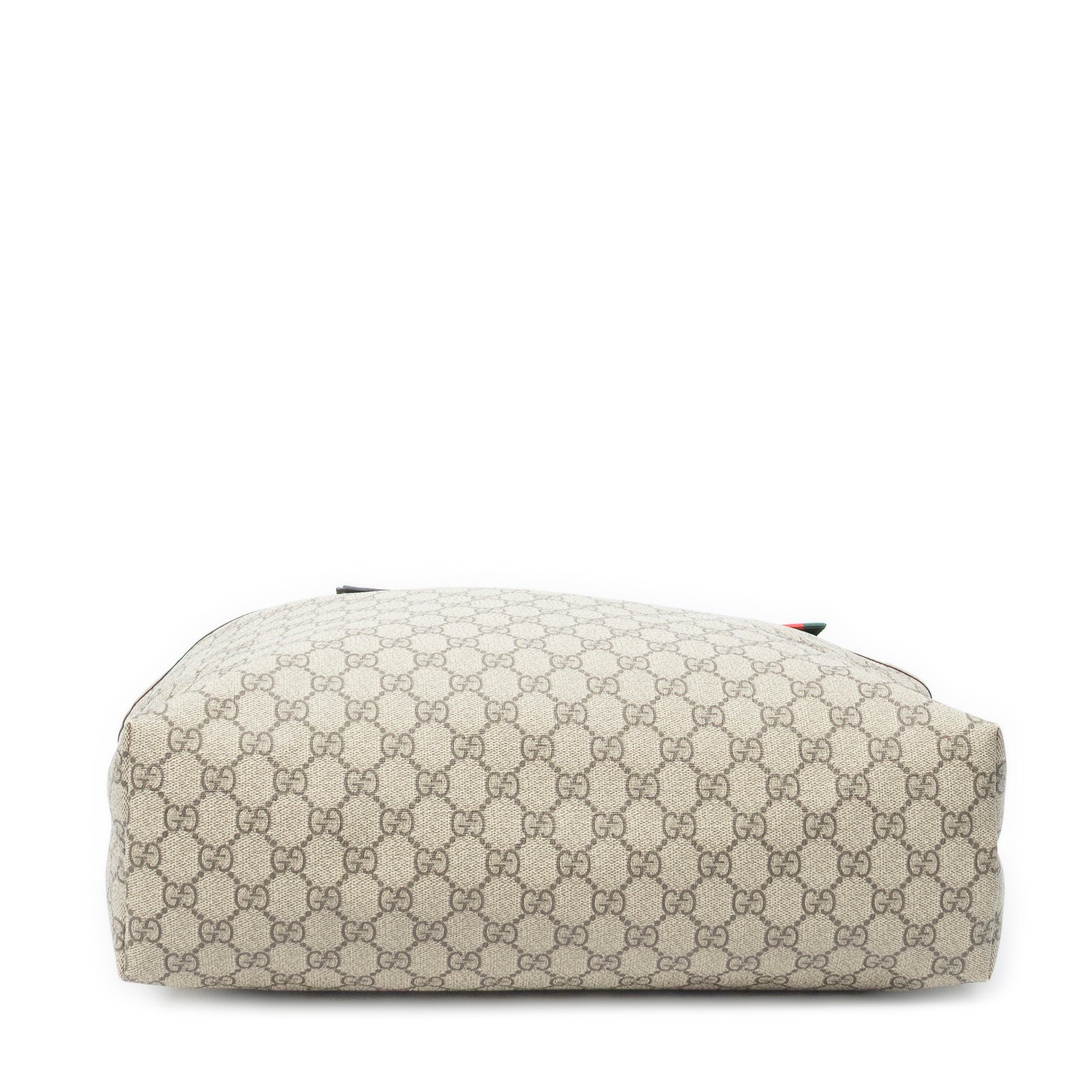 Bolso de Hombro Web Shopping Tote Lona Revestida Supreme Beige